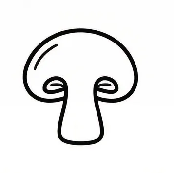 a mushroom with a black outline on a white background 1.webp